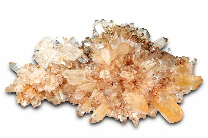 Sparkling Orange Creedite Crystal Cluster - Durango, Mexico #348143